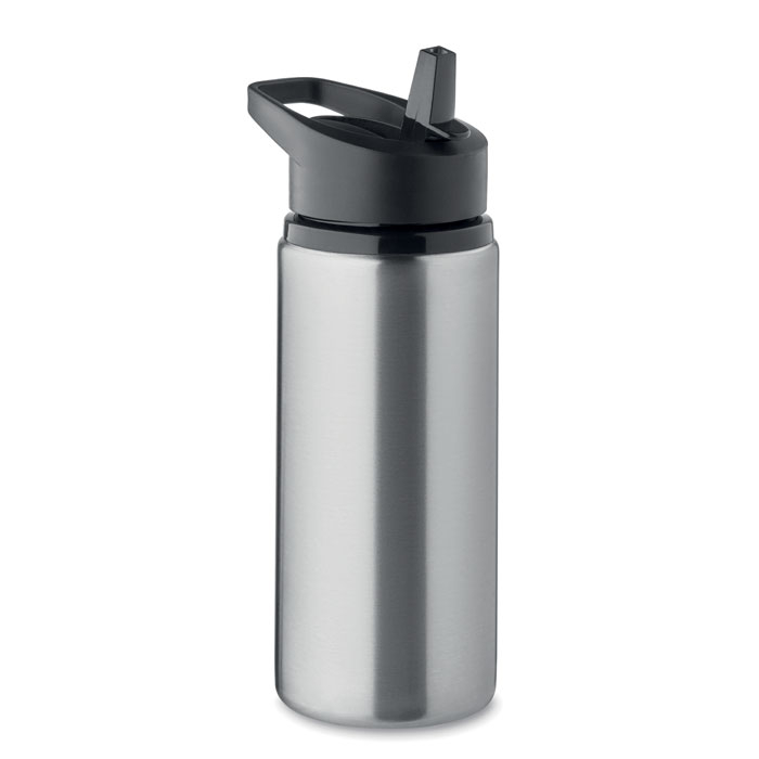 Bouteille promotionnelle simple paroi 500 ml SPOT Argent mat